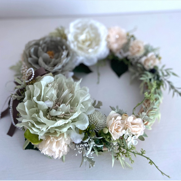 花々の癒しリース べた付く