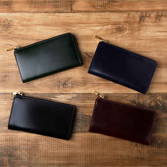 在庫限りのアウトレットSALE】 長財布 コードバン 本革 オリジナル