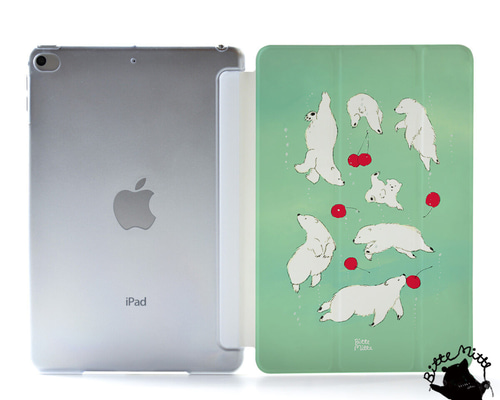 【クリームソーダ様】iPad 第6世代 32GB 本体 iPadケース クリームソーダのワルツ シロクマ かわいい iPad