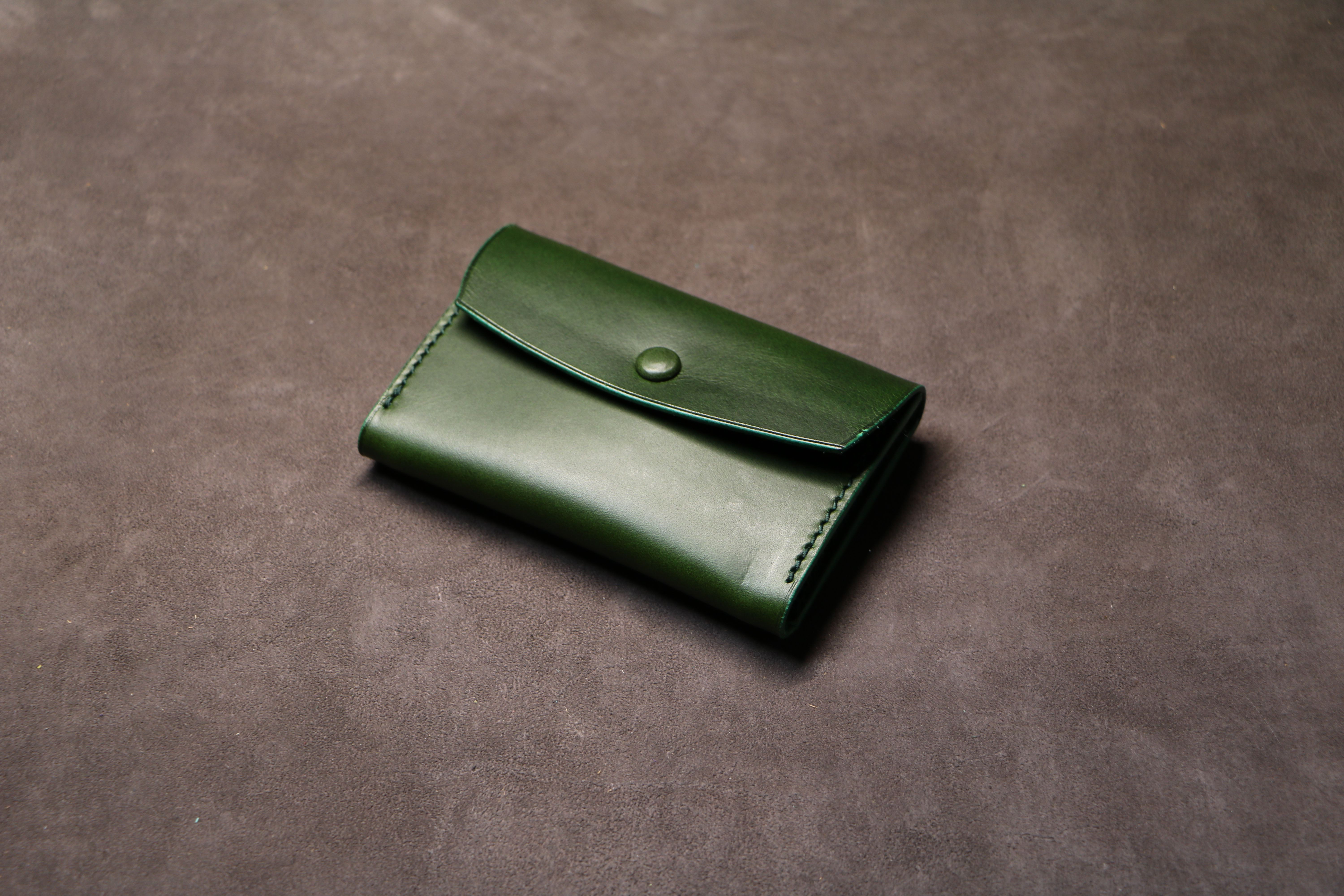 【カードも入るコインケース】ブッテーロ グリーン EB-007