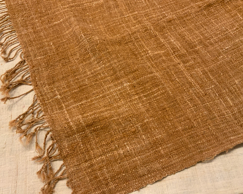 トゥバン 手紡,手織布,茶綿,藍染バティック】蔵出し特価 022-254B ラグ