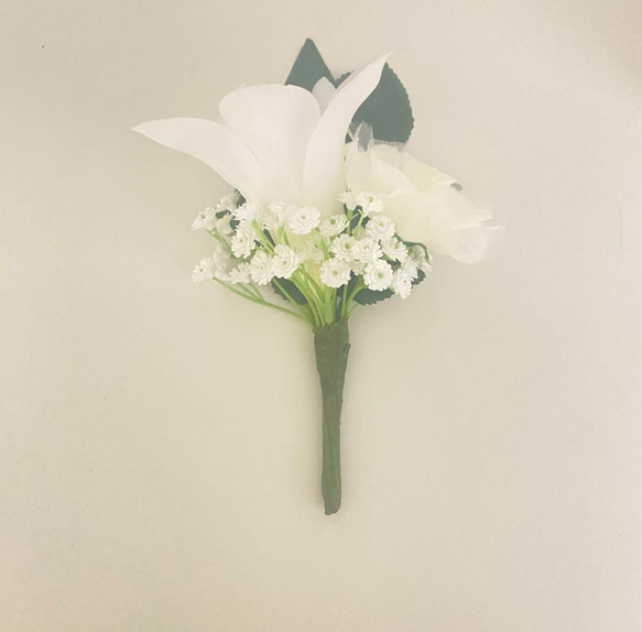 ブライダルブーケ＆ブートニア　百合 