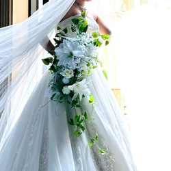 ブライダルブーケ＆ブートニア 百合 ブーケ うに 通販 18103788