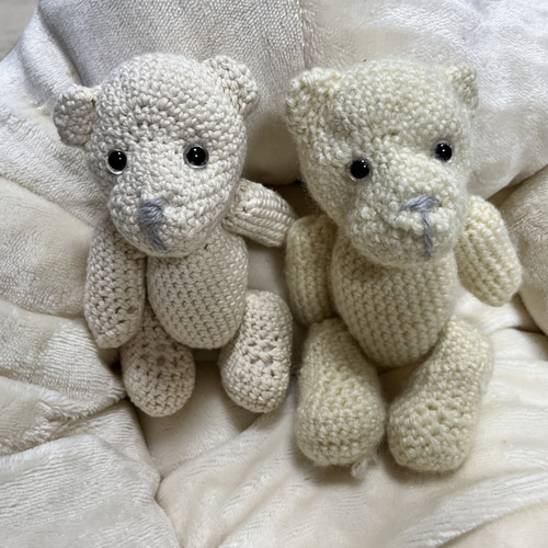 くまちゃんの編みぐるみ【受注制作】 あみぐるみ ほんわか🔰‪ 通販‬