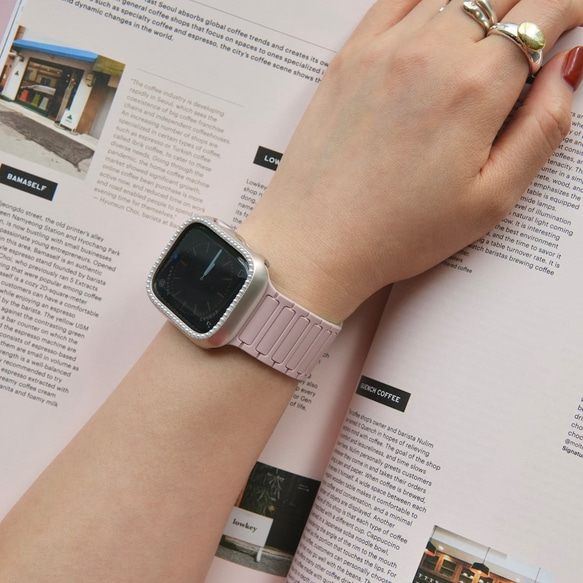 「オトナワンカラー」防水のマグネット式シリコンアップルウォッチバンド 8枚目の画像