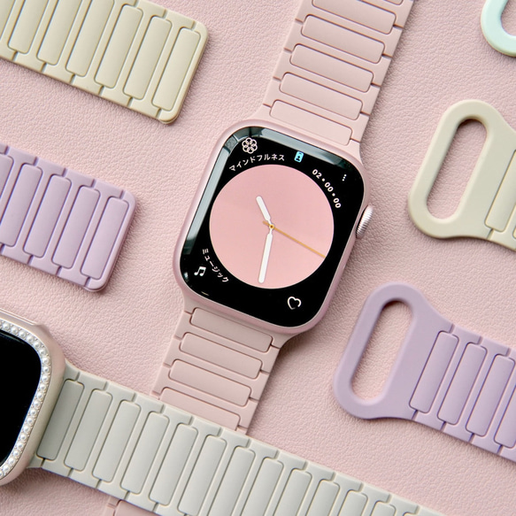 「オトナワンカラー」防水のマグネット式シリコンアップルウォッチバンド 5枚目の画像