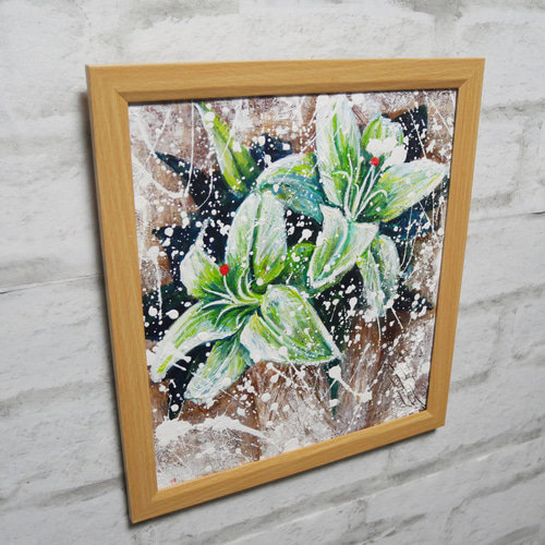 油絵 絵画 【フサアカシア】 08123ac635711560a34a21800e8e19
