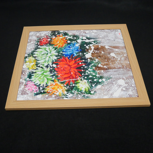 油絵 油彩 油彩画 絵 絵画【菊】 絵画 HR 通販 18104599｜Creema  