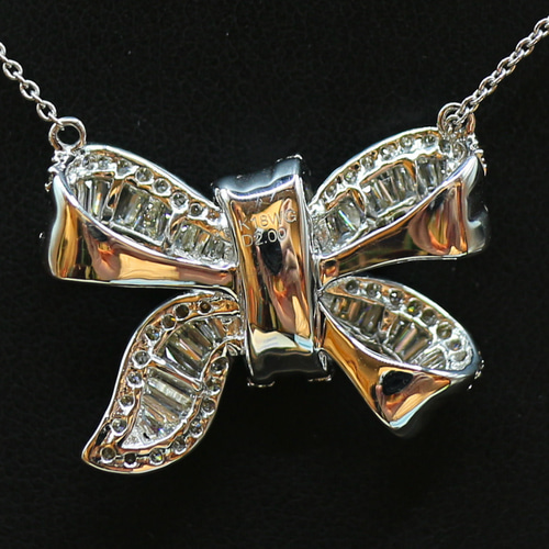 k18WG天然石ダイヤモンドネックレス