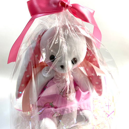 甘えん坊うさぎちゃん 兎 ぬいぐるみ 海外作家様 置き物