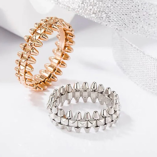 Creema限定 大人気商品！高品質一連トゲトゲスタッズリング 指輪