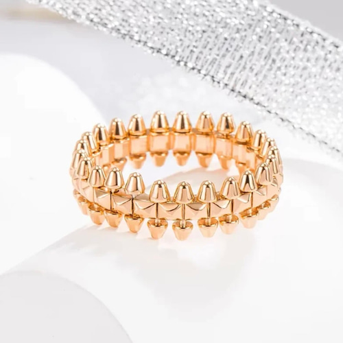 Creema限定 大人気商品！高品質一連トゲトゲスタッズリング 指輪