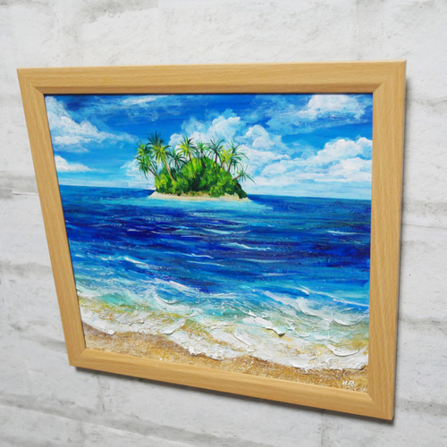 油絵 油彩 油彩画 絵 絵画 【砂浜の海】ミニ絵画 油絵 油彩 油彩画 絵 絵画 【海の砂浜】ミニ絵画 絵画 HR 通販