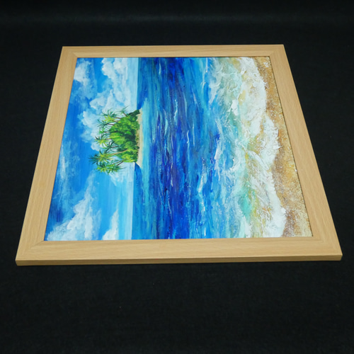 油絵 油彩 油彩画 絵 絵画【海の先に見える小島】 油絵 油彩 油彩画 絵 絵画【海の先に見える小島】 絵画 HR