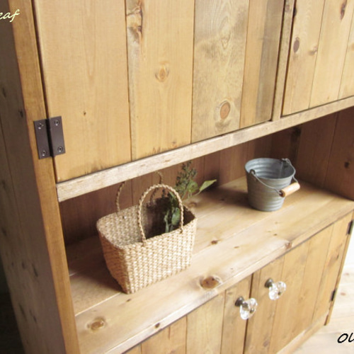 サイズ、デザインオーダー可！４段キャビネットラック●ナチュラルブラウン●受注製作 サイズ、デザインオーダー可！4段キャビネットラック