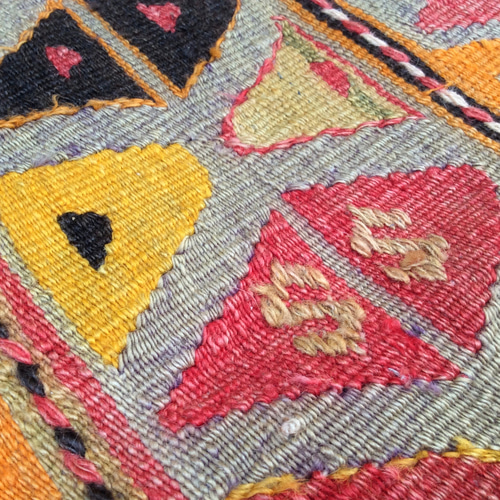 オールドキリム トルコ 手織りラグ 92x63cm カーペット・絨毯・ラグ