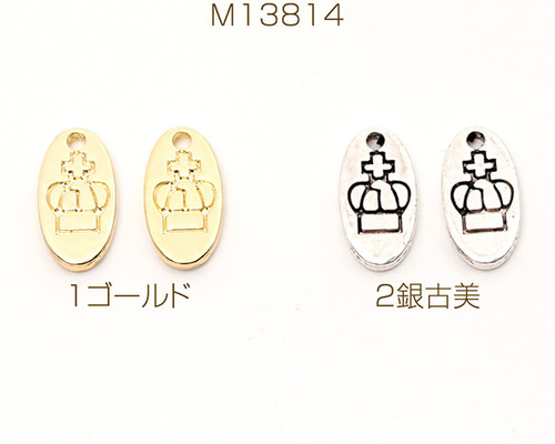 メタルプレートハラコチャーム2点setෆ‪② M13814-2 12個 メタルタグプレート 金属タグプレート メタル