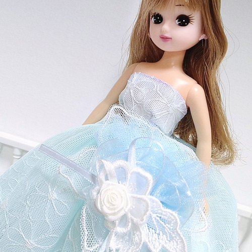 リカちゃん＊キャッスル製ドレス　水色 Nostalgic blue」 Licca castle 2025 spring collection by Otonasi