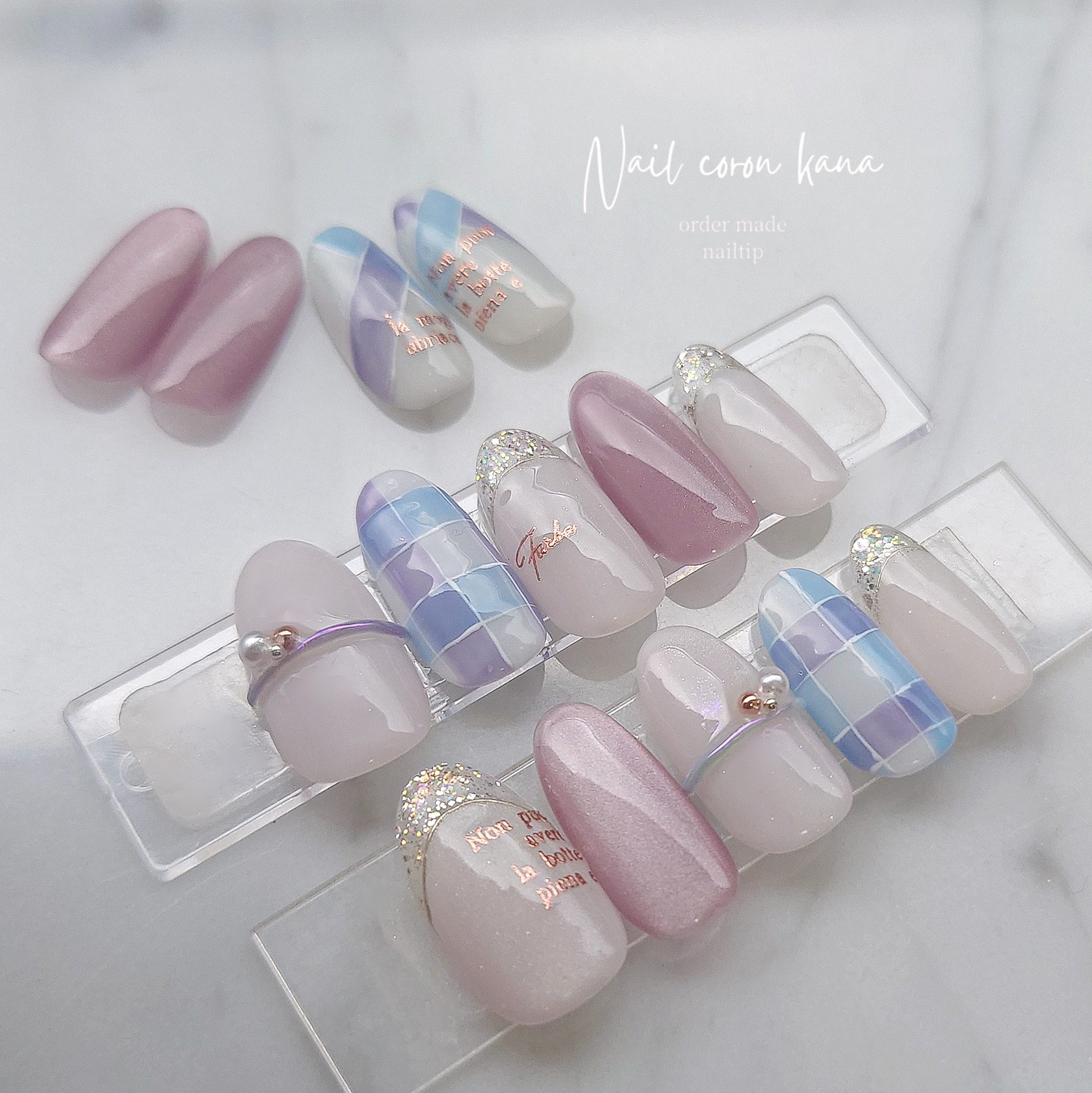 新作】☆A-526☆ネイルチップ ローズフラワーのマグネットネイル