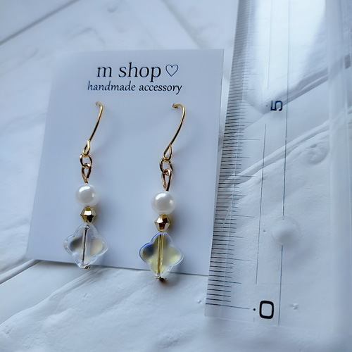 ♥︎♥︎♥︎がちゃぴん様♥︎♥︎♥︎ 大ぶりピアス　ハンドメイドピアス ハンドメイドピアス ピアス（フック・チェーン） m shop 通販