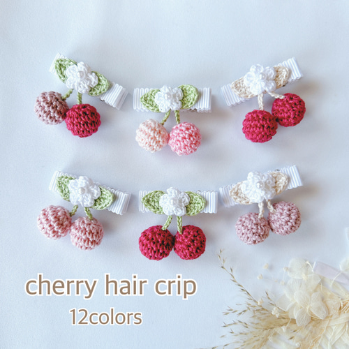 桜♡お花見♡ベビーヘアクリップ ヘアゴム ハンドメイド商品