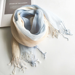 麻/リネン ドット柄 薄手ストール ガーゼ 母の日ギフト ストール