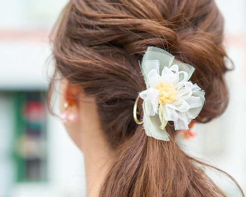 アンティークカラー マーガレット♡ベビーヘアクリップ　ヘアゴム 楽天市場】40本 12コ ミニゴム ヘアクリップ セット ケース付き