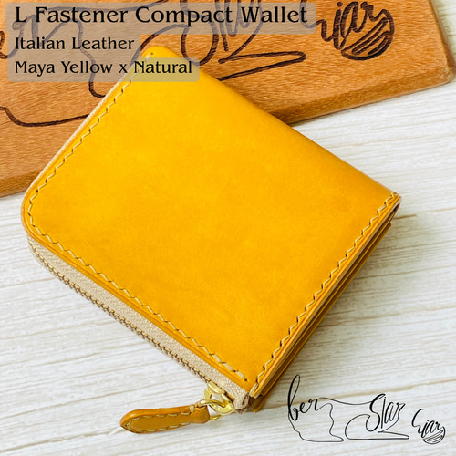 L字ファスナーコンパクトウォレット [マヤ 黄 x ナチュラル] その他