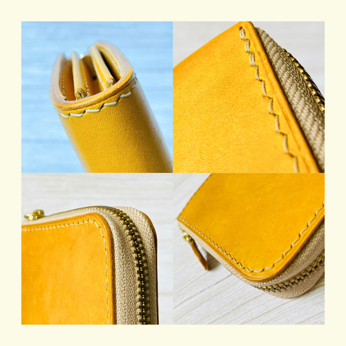 L字ファスナーコンパクトウォレット [マヤ 黄 x ナチュラル] その他