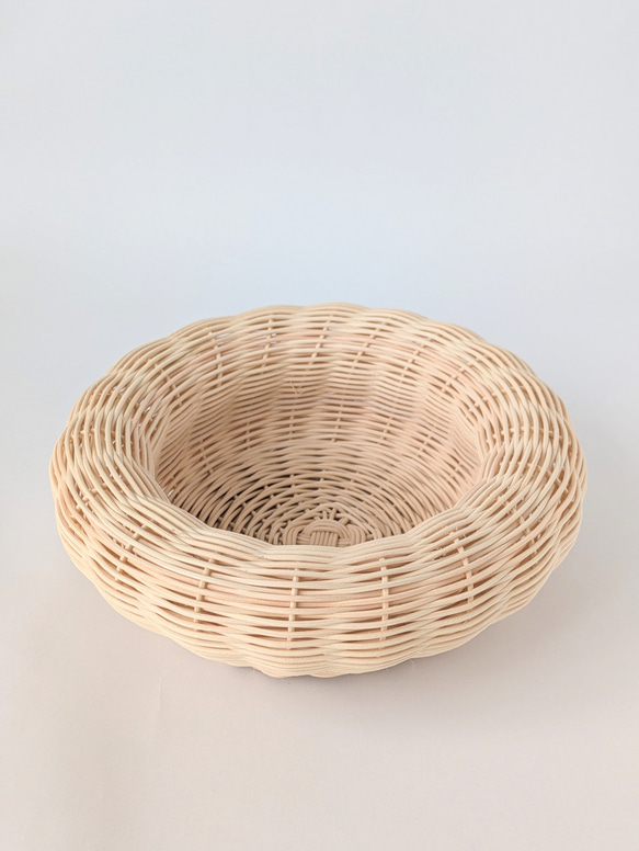 ラタンのぽわんかご |ナチュラルインテリア|小物入れ|北欧風| フリー