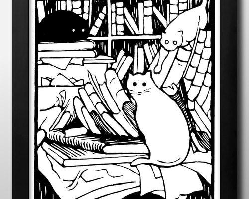 3526□ポスター アート 絵画『フェリックス・ヴァロットン 猫 ネコ