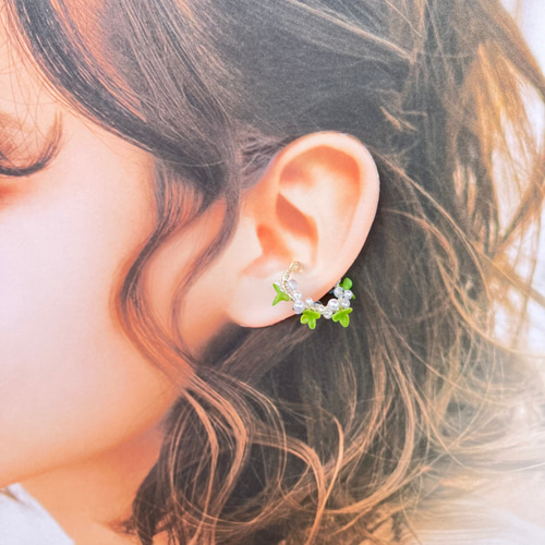注目の福袋！ イヤーカフ】クローバーの花冠 通販 カラスのコフレ イヤーカフ ヘアアクセサリー