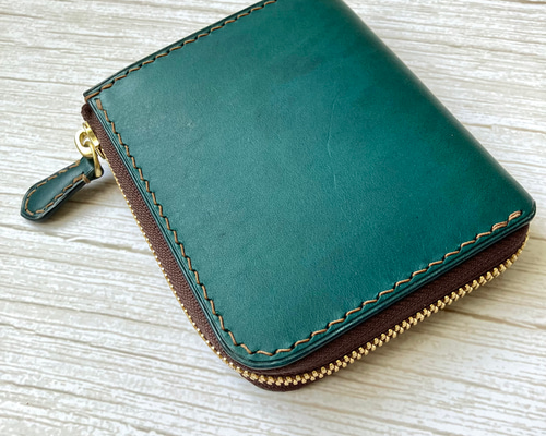 ご依頼品　L字ファスナー 薄さと収納力を追求した大きく開くL字ファスナー財布 Slim-002dl