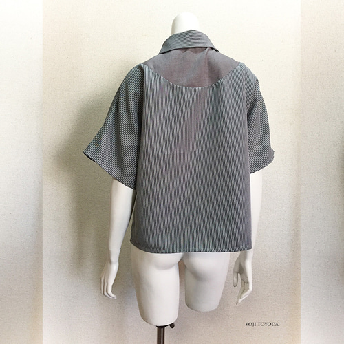 1点もの・デザイン画付き】2種素材（ストレッチツイル＆T/C先染め  