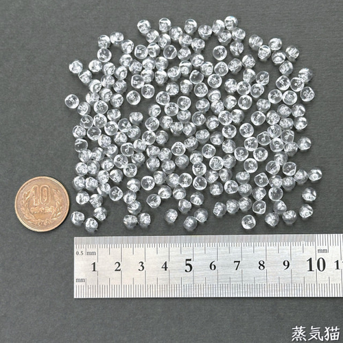 鈴丸ビーズ6mm クリア 200個【透明 海夏 ピアス イヤリング