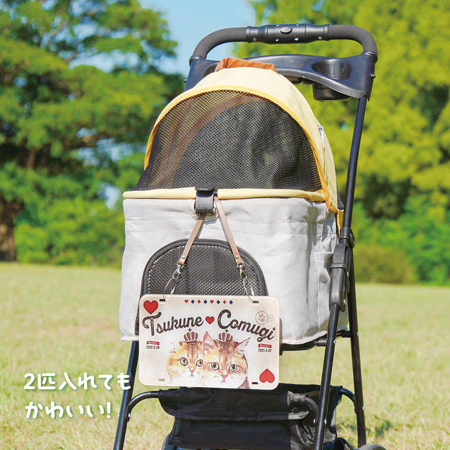 カートネームプレート〈トランプstyle〉★犬猫 うちの子 ペット ★オーダーメイド ★取付フック付き ★写真入り