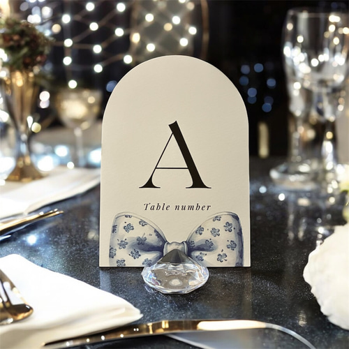 120円/1枚【全2種類】アーチ型 リボン テーブルナンバー【A/1/ONE】 6