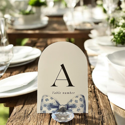 120円/1枚【全2種類】アーチ型 リボン テーブルナンバー【A/1/ONE】 6