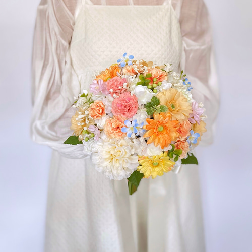 オーダーメイド】パステル ガーベラ と ダリア のカラフル
