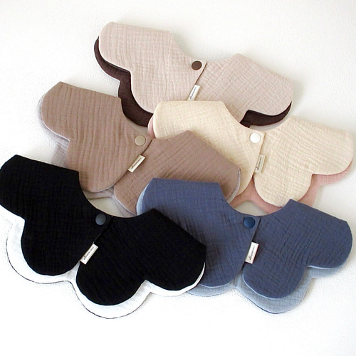 色が選べる♪〔 バイカラー 〕10色展開 スタイ もくもく つけ襟 360