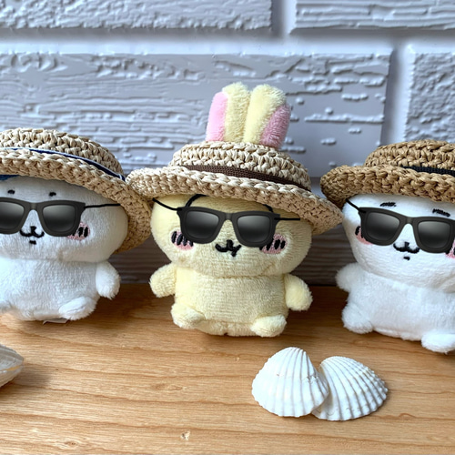 受注制作 】ぬい撮りに！超ちびサイズ 麦わら帽子【 ナチュラル