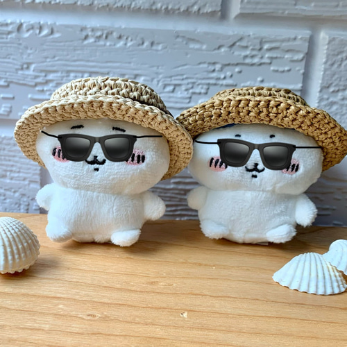 受注制作 】ぬい撮りに！超ちびサイズ 麦わら帽子【 ナチュラル