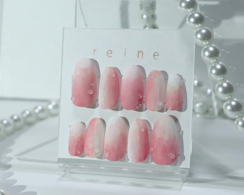 桃ニュアンス ネイルチップ ネイルチップ 桃ネイル ニュアンス - メルカリ