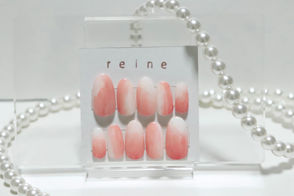 桃ニュアンス ネイルチップ NO.1 ネイルチップ＊リニューアル ニュアンスネイル成人式 和装 振袖