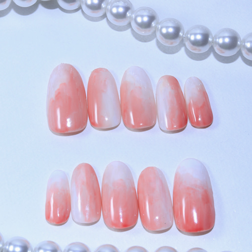 桃ニュアンスネイル ネイルチップ（つけ爪） reine_nail 通販 18107765