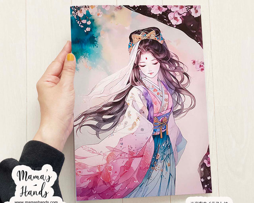 ⭐️4点売れました⭐️《桜に舞う アメノウズメ》☘️A4 ポスター 天宇
