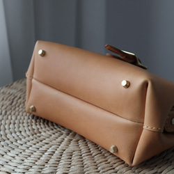 12色展開！大人気！横型がま口バッグ 手作りのレザーショルダーバッグレディース 総手縫い 12枚目の画像