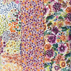 「Floribunda　リッチカラー花柄３枚セット」moda 生地 カットクロス　Create Joy Project 3枚目の画像