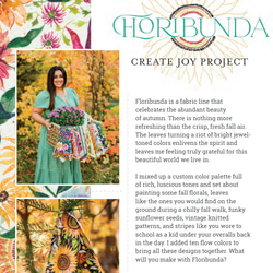 「Floribunda　リッチカラー花柄３枚セット」moda 生地 カットクロス　Create Joy Project 7枚目の画像