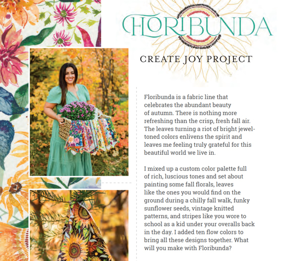 「Floribunda　リッチカラー花柄３枚セット」moda 生地 カットクロス　Create Joy Project 7枚目の画像